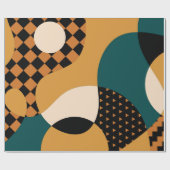 Modernes geometrisch abstraktes Patchwork-Muster, Geschenkpapier (Flach)