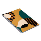 Modernes geometrisch abstraktes Patchwork-Muster, Notizblock (Rechte Seite)