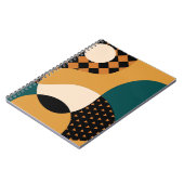 Modernes geometrisch abstraktes Patchwork-Muster, Notizblock (Linke Seite)