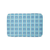 Modernes geometrisch blaues Seekartenmuster Badematte (Vorderseite)