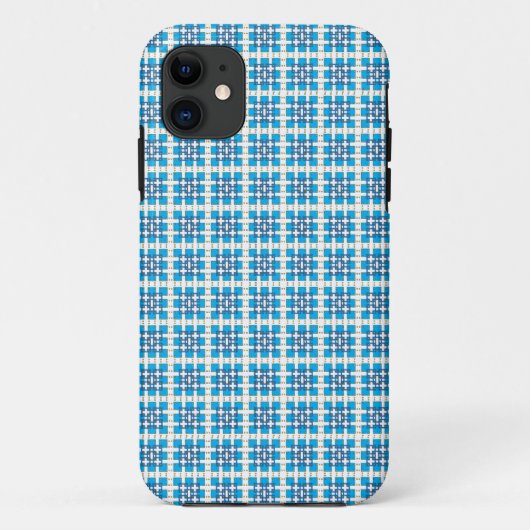 Modernes geometrisch blaues Seekartenmuster Case-Mate iPhone Hülle (Rückseite)