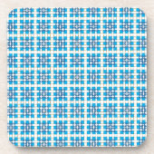 Modernes geometrisch blaues Seekartenmuster Getränkeuntersetzer (Vorderseite)