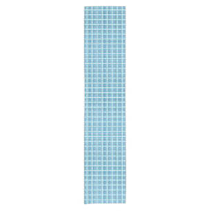 Modernes geometrisch blaues Seekartenmuster Kurzer Tischläufer