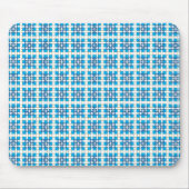 Modernes geometrisch blaues Seekartenmuster Mousepad (Vorne)