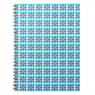 Modernes geometrisch blaues Seekartenmuster Notizblock