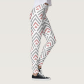 Modernes geometrisch robustes Blau Leggings (Rechts)