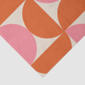 Modernes geometrisch-rosa-orangefarbenes Muster de Seidenpapier (Detail)