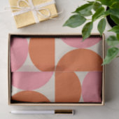 Modernes geometrisch-rosa-orangefarbenes Muster de Seidenpapier (Geschenk)