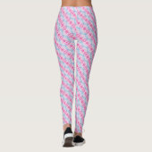 Modernes, geometrisch rosa Radmuster Leggings (Rückseite)