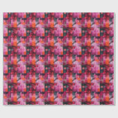 Modernes geometrisch rosa und schwarz personalisie geschenkpapier (Flach)