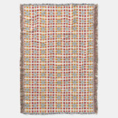 Modernes geometrisch rotes Muster der orangefarben Decke (Vorderseite Vertikal)