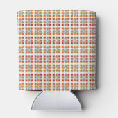 Modernes geometrisch rotes Muster der orangefarben Dosenkühler (Rückseite)