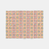Modernes geometrisch rotes Muster der orangefarben Fleecedecke (Vorderseite (Horizontal))