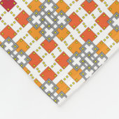 Modernes geometrisch rotes Muster der orangefarben Fleecedecke (Ecke)