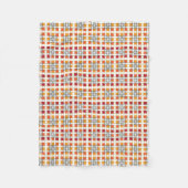 Modernes geometrisch rotes Muster der orangefarben Fleecedecke (Vorderseite)