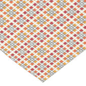 Modernes geometrisch rotes Muster der orangefarben Kurzer Tischläufer (Ecke)