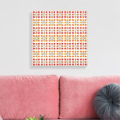 Modernes geometrisch rotes Muster der orangefarben Leinwanddruck (Insitu (Wohnzimmer))
