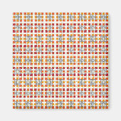 Modernes geometrisch rotes Muster der orangefarben Magnet (Vorne)