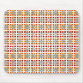 Modernes geometrisch rotes Muster der orangefarben Mousepad (Vorne)