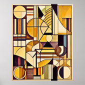 Modernes geometrisches Abstract Design 4:5 Poster (Vorne)