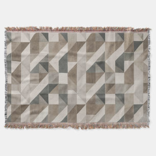 Modernes geometrisches Abstrakt - neutrales Beige Decke