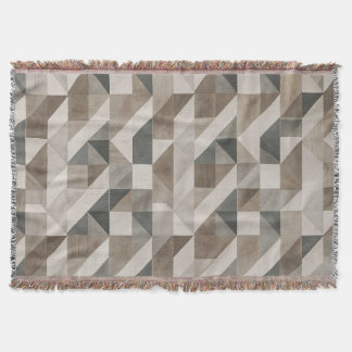 Modernes geometrisches Abstrakt - neutrales Beige Decke