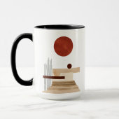 Modernes geometrisches Abstrakt Tasse (Links)