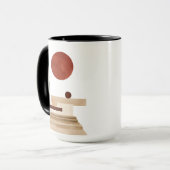 Modernes geometrisches Abstrakt Tasse (Vorderseite Links)