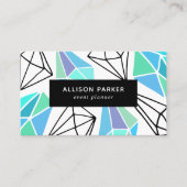 Modernes geometrisches Abstrakt Visitenkarte (Vorderseite)