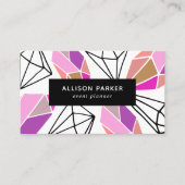 Modernes geometrisches Abstrakt Visitenkarte (Vorderseite)