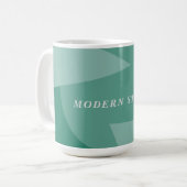 Modernes geometrisches, abstrakte Salbeigrün Zolla Kaffeetasse (Vorderseite Links)