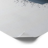 Modernes geometrisches Abstraktes Blau Elegant Min Poster (Ecke)