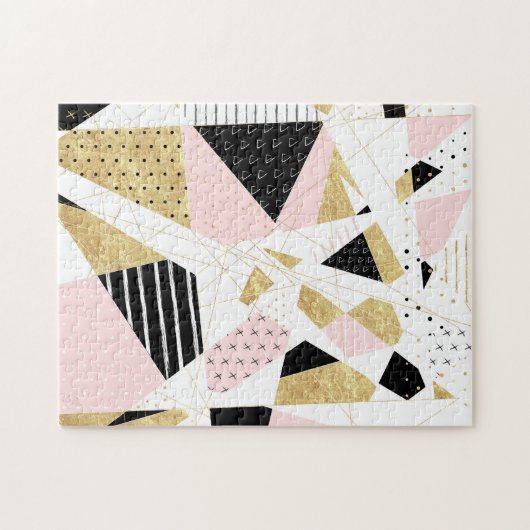 Modernes geometrisches, abstraktes Design Puzzle (Horizontal)