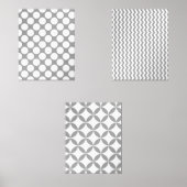 Modernes geometrisches Abstraktes Grau und Weiß Bilderwand Sets (Vorderseite)
