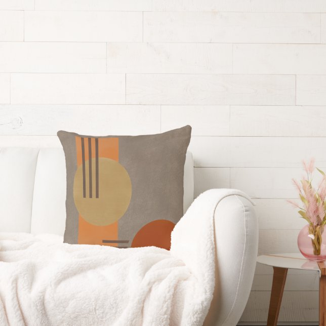 Modernes geometrisches Abstraktes Kissen (Liege)