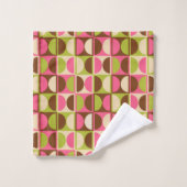 Modernes geometrisches Abstraktes Muster des Mitte Badhandtuch Set (Waschlappen)