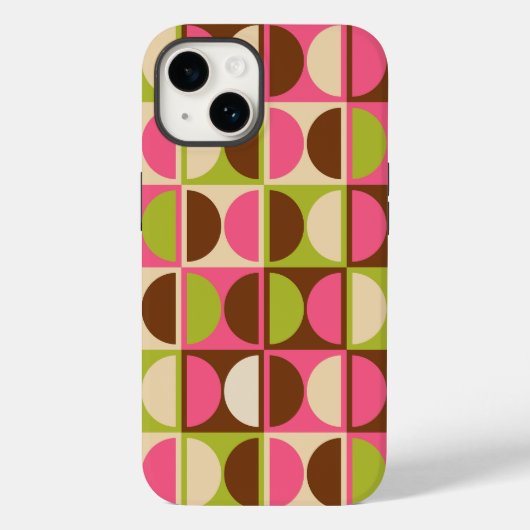 Modernes geometrisches Abstraktes Muster des Mitte Case-Mate iPhone Hülle (Rückseite)