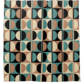 Modernes geometrisches Abstraktes Muster des Mitte Duschvorhang (Vorderseite)