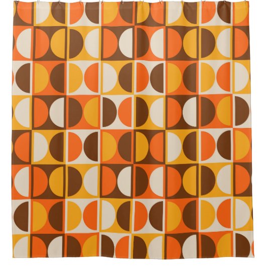 Modernes geometrisches Abstraktes Muster des Mitte Duschvorhang (Vorderseite)