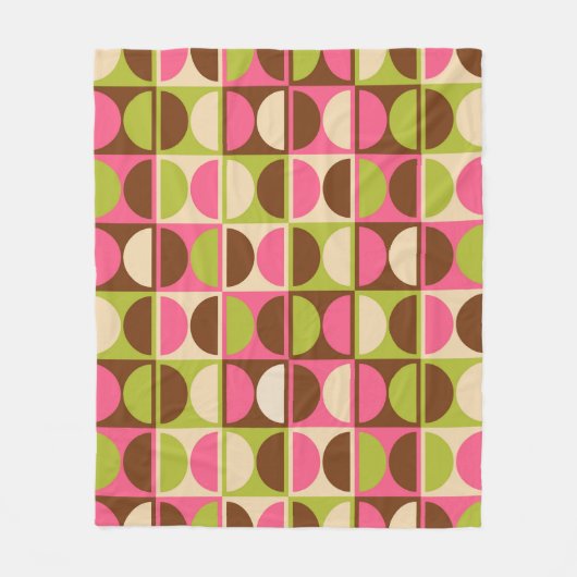 Modernes geometrisches Abstraktes Muster des Mitte Fleecedecke (Vorderseite)