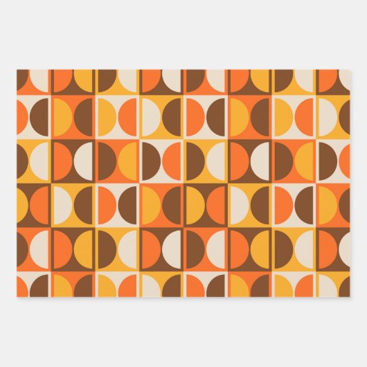 Modernes geometrisches Abstraktes Muster des Mitte Geschenkpapier Set (Vorderseite 3)