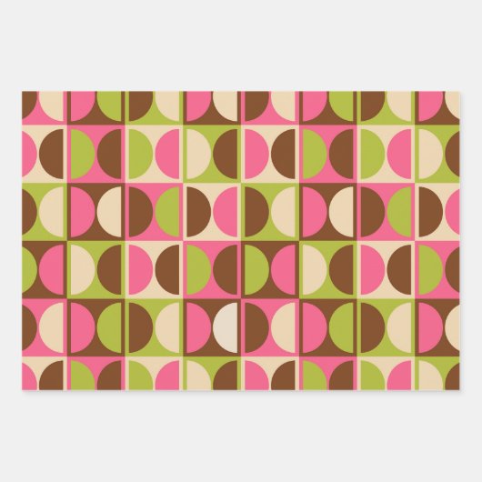 Modernes geometrisches Abstraktes Muster des Mitte Geschenkpapier Set (Vorderseite 2)