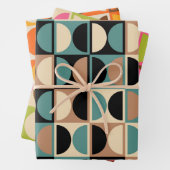 Modernes geometrisches Abstraktes Muster des Mitte Geschenkpapier Set (Beispiel)
