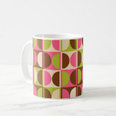 Modernes geometrisches Abstraktes Muster des Mitte Kaffeetasse (Vorderseite Links)