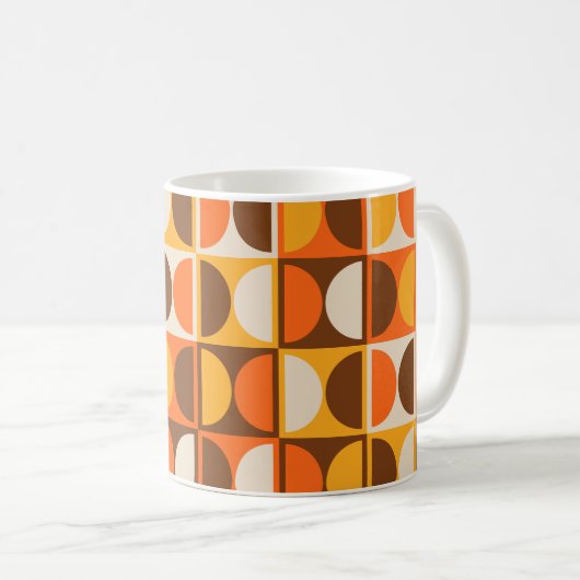 Modernes geometrisches Abstraktes Muster des Mitte Kaffeetasse (VorderseiteRechts)