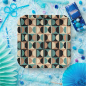 Modernes geometrisches Abstraktes Muster des Mitte Pappteller (Party)