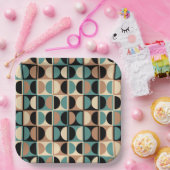 Modernes geometrisches Abstraktes Muster des Mitte Pappteller (Party)