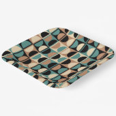 Modernes geometrisches Abstraktes Muster des Mitte Pappteller (Gewinkelt)