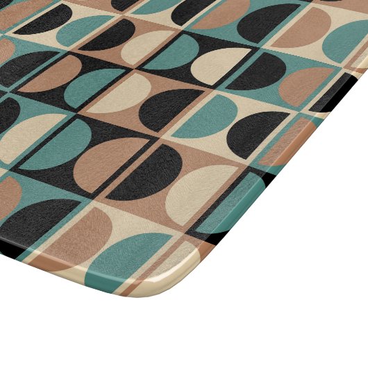 Modernes geometrisches Abstraktes Muster des Mitte Schneidebrett (Ecke)