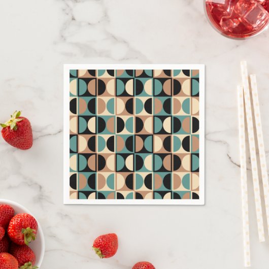 Modernes geometrisches Abstraktes Muster des Mitte Serviette (Beispiel)